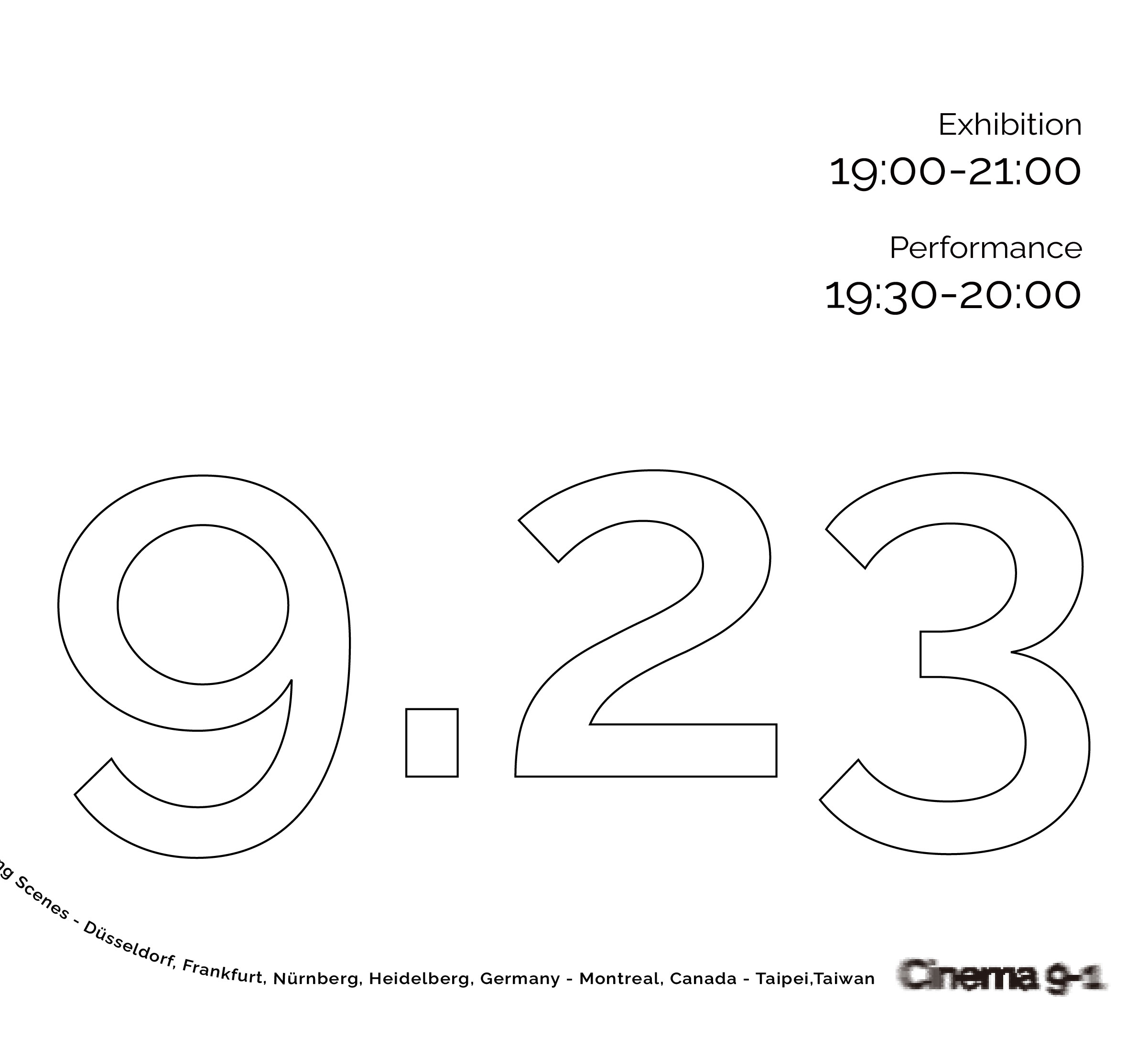 Exhibition 'Cinema 9-1' poster, DAY 2.